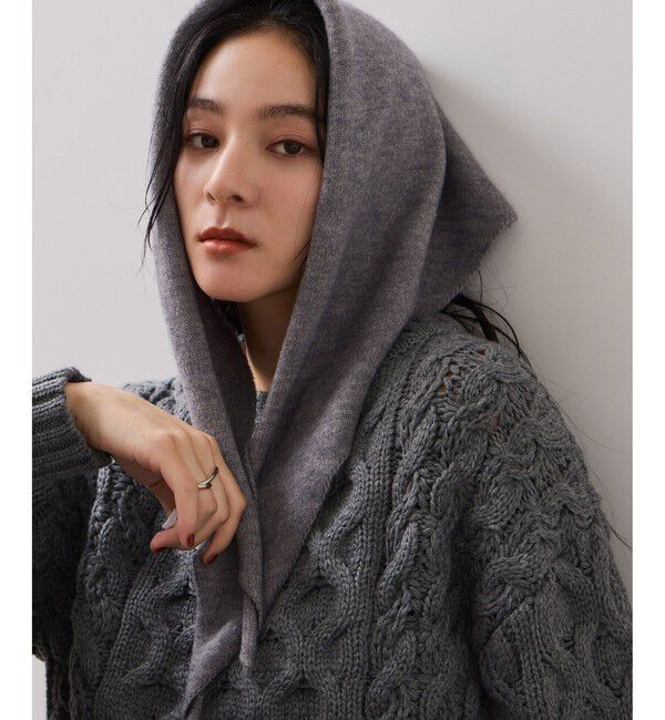 VIS「【WEB限定】ローゲージケーブルクロップドニット」|ニット・セーター|