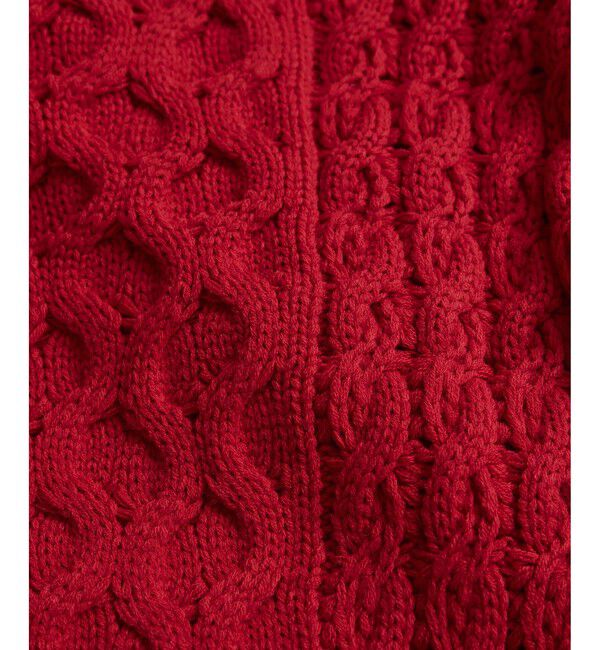 VIS「【WEB限定】ローゲージケーブルクロップドニット」|ニット・セーター|