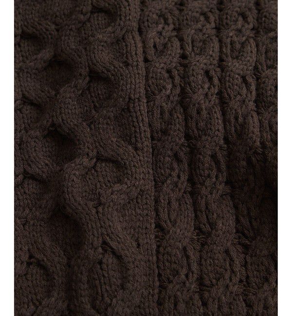 VIS「【WEB限定】ローゲージケーブルクロップドニット」|ニット・セーター|