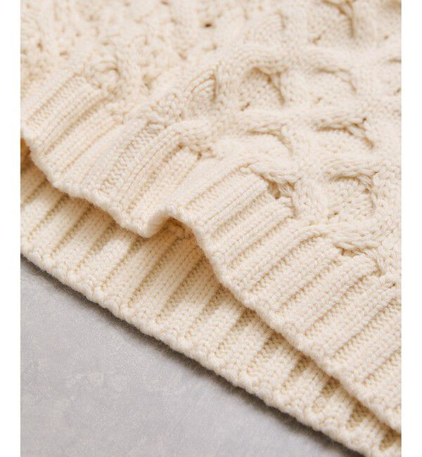 VIS「【WEB限定】ローゲージケーブルクロップドニット」|ニット・セーター|