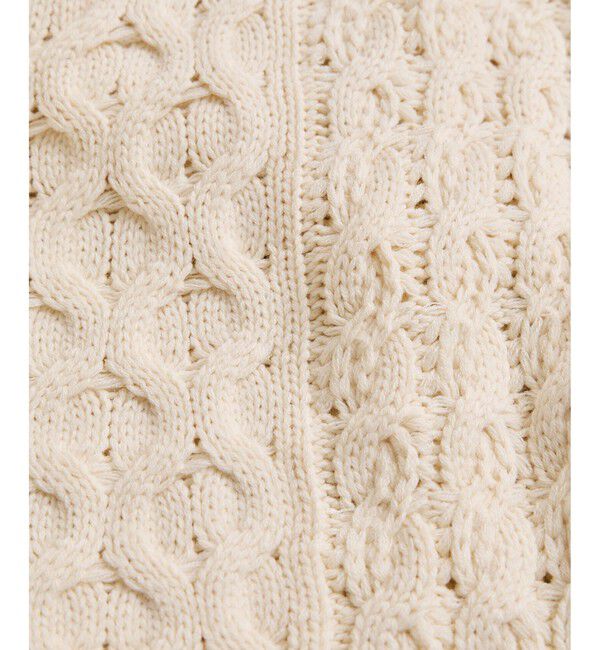 VIS「【WEB限定】ローゲージケーブルクロップドニット」|ニット・セーター|