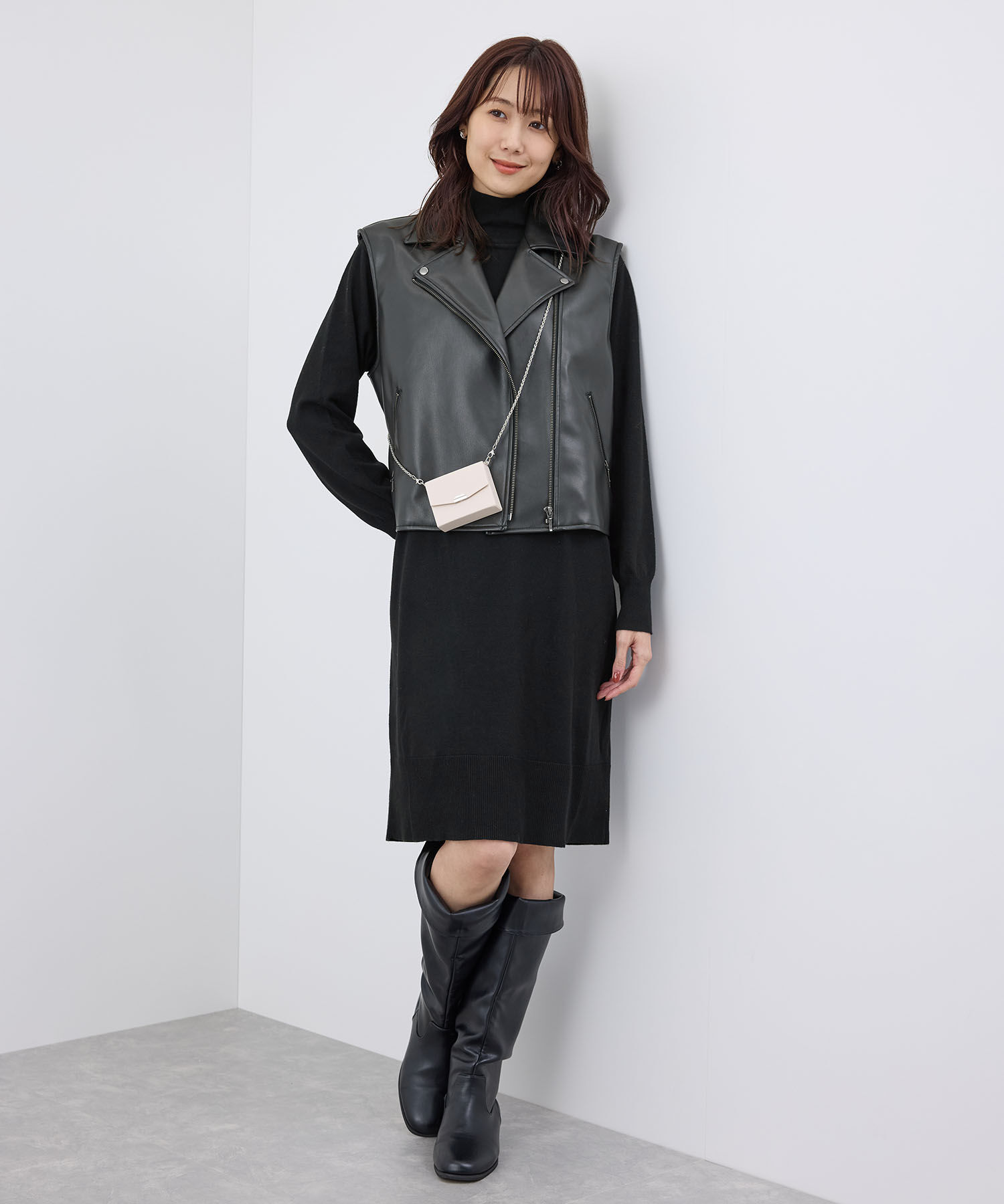 Rope&rsquo;Picnic「ミニ丈ニットワンピース」|ワンピース|