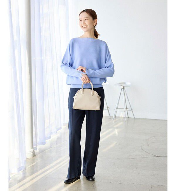 Rope&rsquo;Picnic「【洗濯機OK・アンチピリング】マシュマロ袖パールドルマンニット」|ニット・セーター|