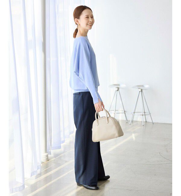 Rope&rsquo;Picnic「【洗濯機OK・アンチピリング】マシュマロ袖パールドルマンニット」|ニット・セーター|