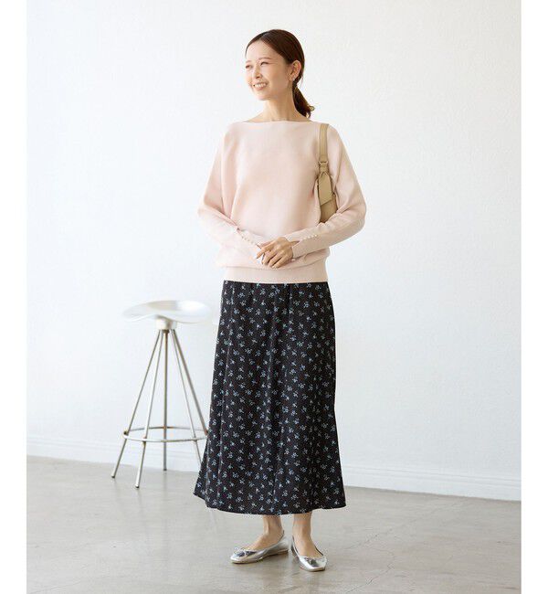 Rope&rsquo;Picnic「【洗濯機OK・アンチピリング】マシュマロ袖パールドルマンニット」|ニット・セーター|