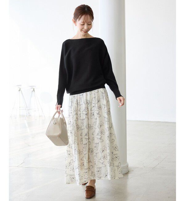 Rope&rsquo;Picnic「【洗濯機OK・アンチピリング】マシュマロ袖パールドルマンニット」|ニット・セーター|