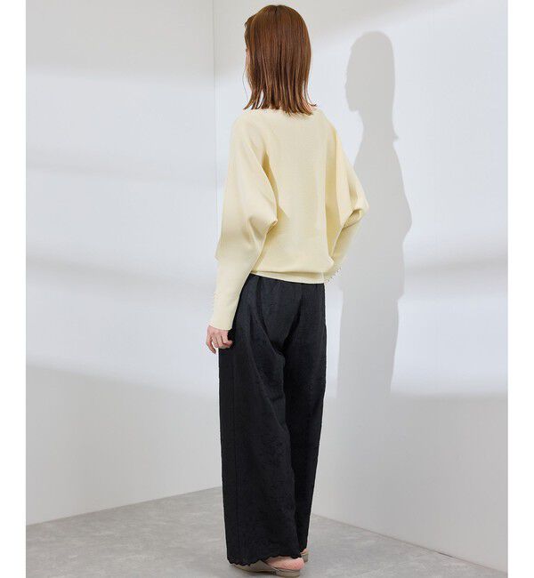 Rope&rsquo;Picnic「【洗濯機OK・アンチピリング】マシュマロ袖パールドルマンニット」|ニット・セーター|