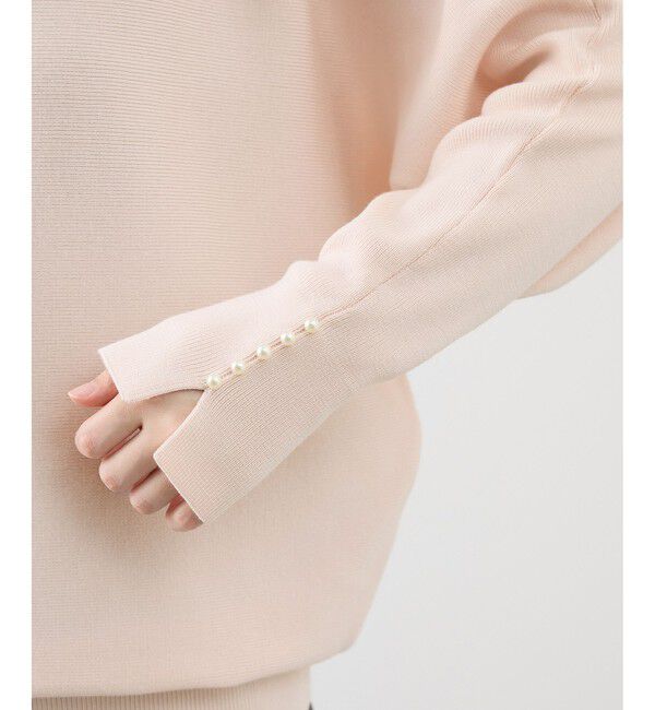 Rope&rsquo;Picnic「【洗濯機OK・アンチピリング】マシュマロ袖パールドルマンニット」|ニット・セーター|