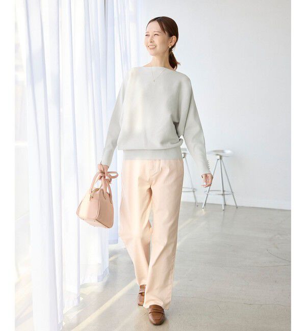 Rope&rsquo;Picnic「【洗濯機OK・アンチピリング】マシュマロ袖パールドルマンニット」|ニット・セーター|