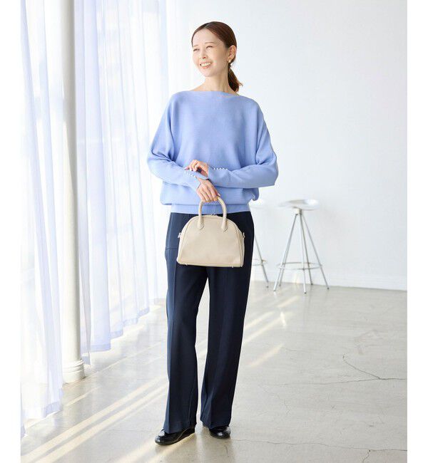 Rope&rsquo;Picnic「【洗濯機OK・アンチピリング】マシュマロ袖パールドルマンニット」|ニット・セーター|