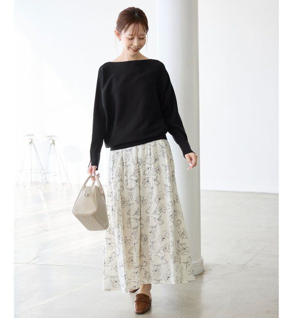 Rope&rsquo;Picnic「【洗濯機OK・アンチピリング】マシュマロ袖パールドルマンニット」|ニット・セーター|