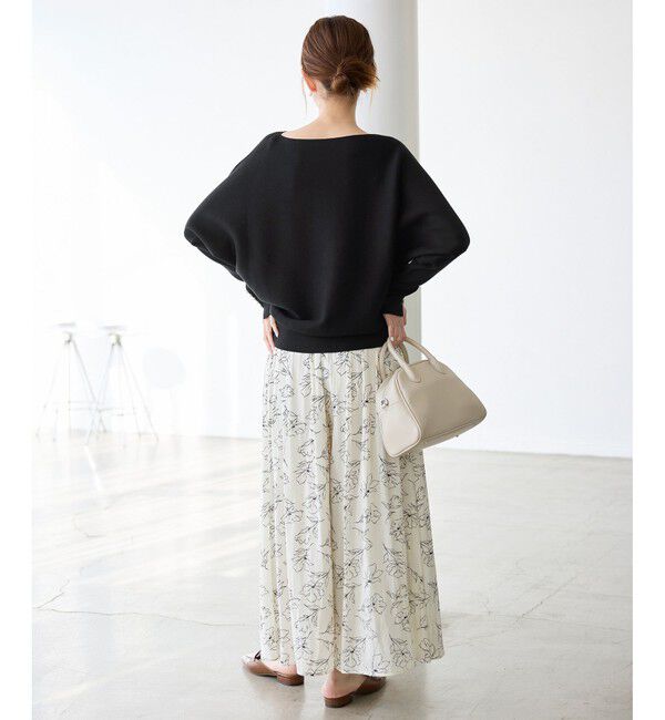 Rope&rsquo;Picnic「【洗濯機OK・アンチピリング】マシュマロ袖パールドルマンニット」|ニット・セーター|