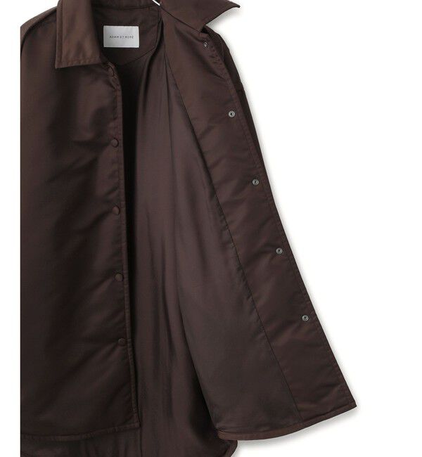 ADAM ET ROPE'「【サステナブル】ボンバーツイルパデットシャツブルゾン/撥水」|ブルゾン・スタジャン|