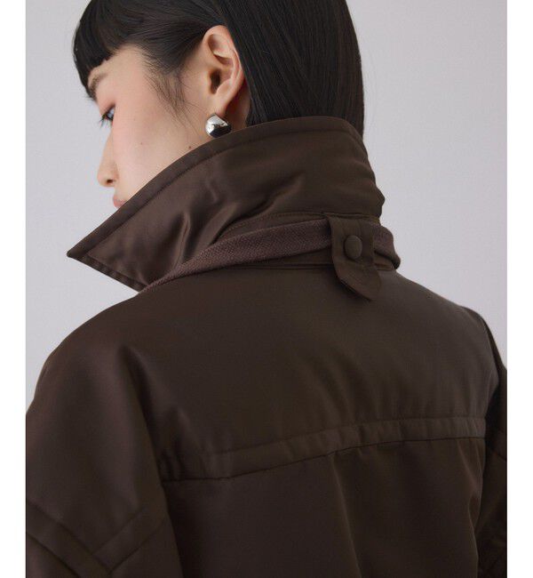 ADAM ET ROPE'「【サステナブル】ボンバーツイルパデットシャツブルゾン/撥水」|ブルゾン・スタジャン|