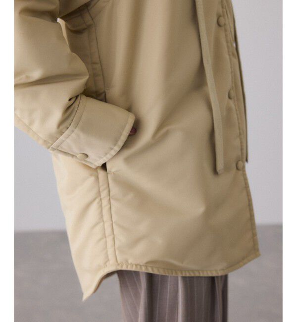 ADAM ET ROPE'「【サステナブル】ボンバーツイルパデットシャツブルゾン/撥水」|ブルゾン・スタジャン|
