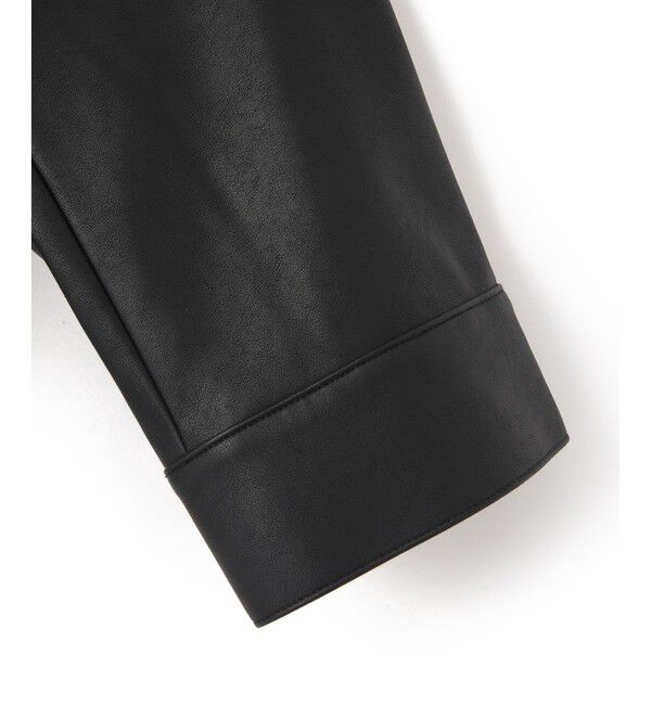 ADAM ET ROPE'「シンセティックレザースタンドネックブルゾン」|ブルゾン・スタジャン|