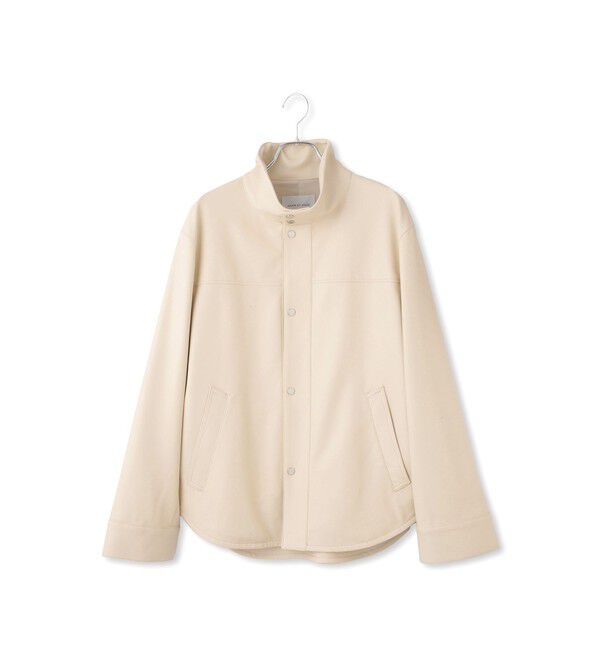 ADAM ET ROPE'「シンセティックレザースタンドネックブルゾン」|ブルゾン・スタジャン|