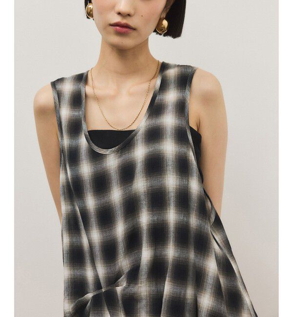 ADAM ET ROPE'「チェックワンピース」|ワンピース|
