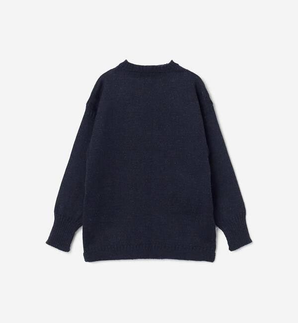 「Le Tricoteur | トラディショナル ウールガンジーセーター UNISEX」|ニット・セーター|NAVY