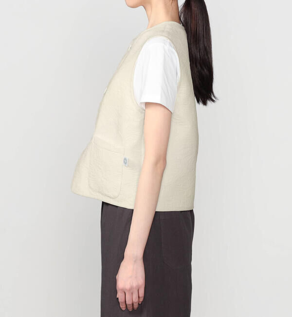 ORCIVAL「ORCIVAL | コットンポリジャカード トリミングベスト WOMEN」|ダウンベスト・ベスト|