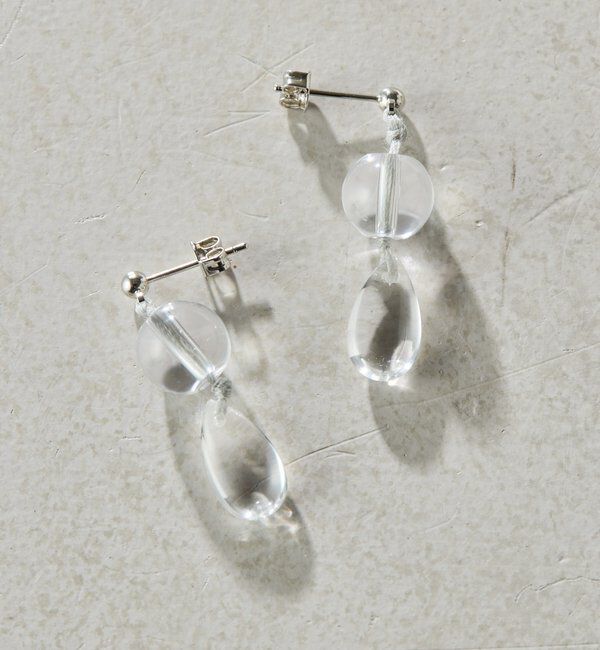  「【PAPILLONNER/パピヨネ】クリアドロップピアス」|リング|