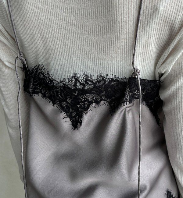  「ショート丈アシメレースキャミ」|シャツ・ブラウス|