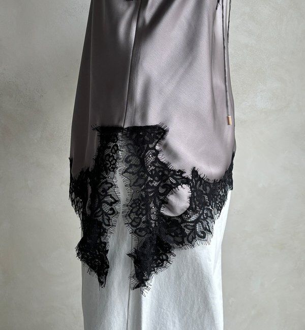  「ショート丈アシメレースキャミ」|シャツ・ブラウス|