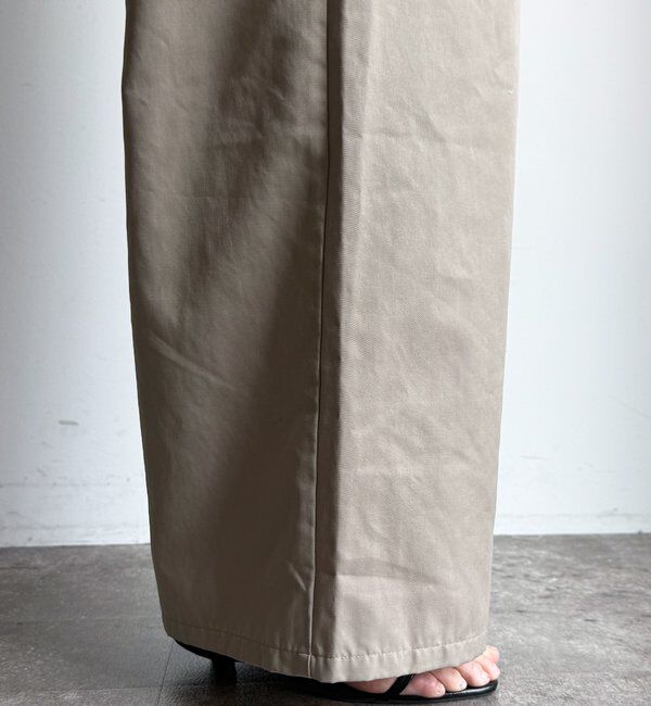  「ウエスト折り返しギャザーパンツ」|チノ|