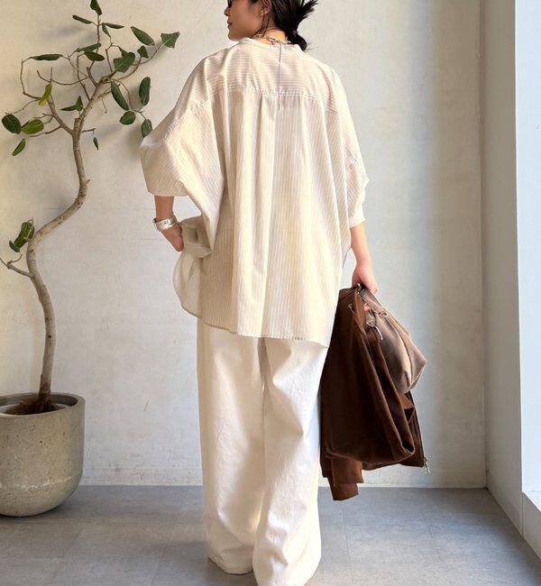  「ストライプドルマンVVシャツ」|シャツ・ブラウス|