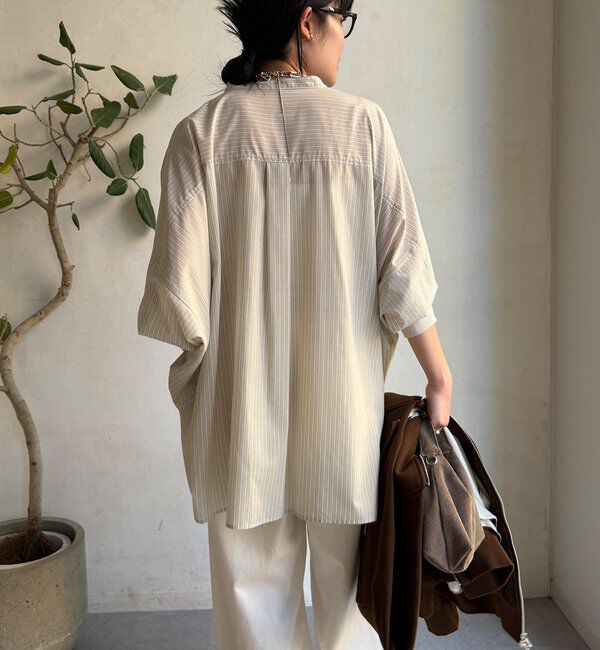  「ストライプドルマンVVシャツ」|シャツ・ブラウス|