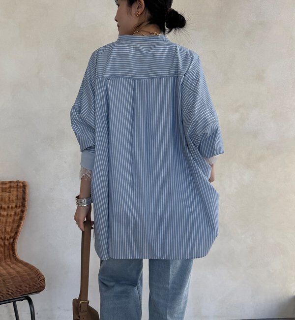  「ストライプドルマンVVシャツ」|シャツ・ブラウス|