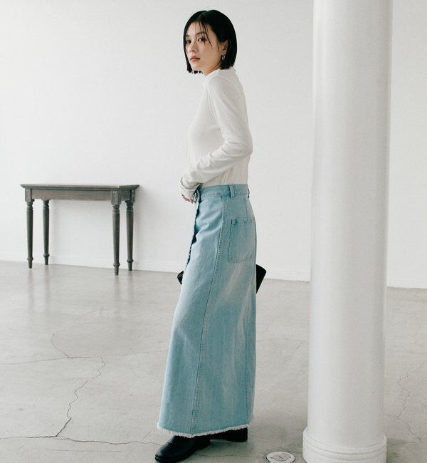  「【MONN.:.(モン)】ラップデニムスカート」|スカート|