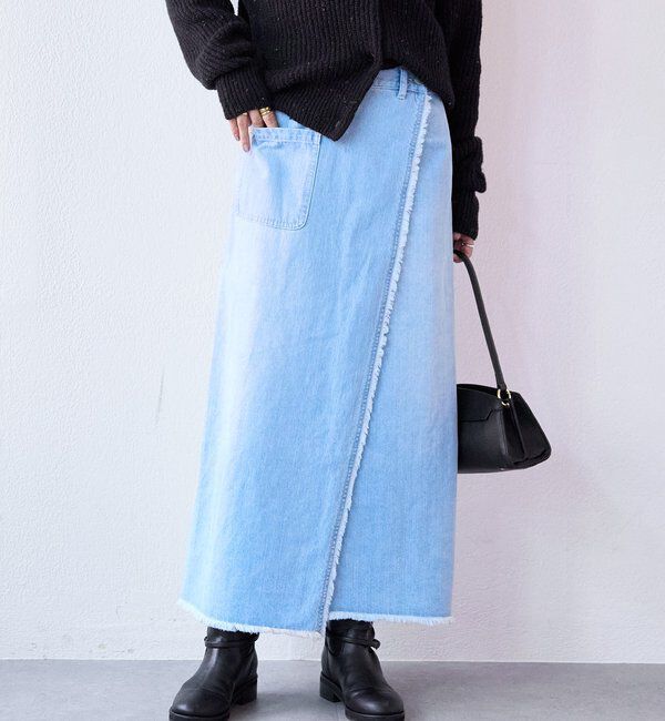  「【MONN.:.(モン)】ラップデニムスカート」|スカート|