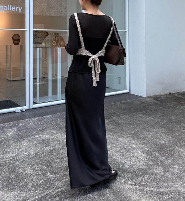  「【WEB限定/セットアイテム】クロスビスチェ&times;シアーカーディガン」|Tシャツ・カットソー|