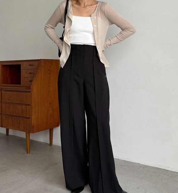  「【WEB限定/セットアイテム】クロスビスチェ&times;シアーカーディガン」|Tシャツ・カットソー|