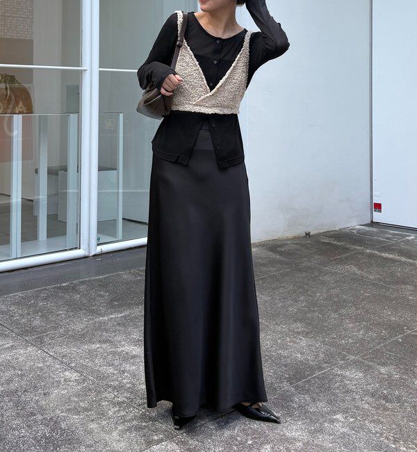  「【WEB限定/セットアイテム】クロスビスチェ&times;シアーカーディガン」|Tシャツ・カットソー|