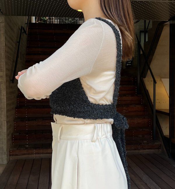  「【WEB限定/セットアイテム】クロスビスチェ&times;シアーカーディガン」|Tシャツ・カットソー|