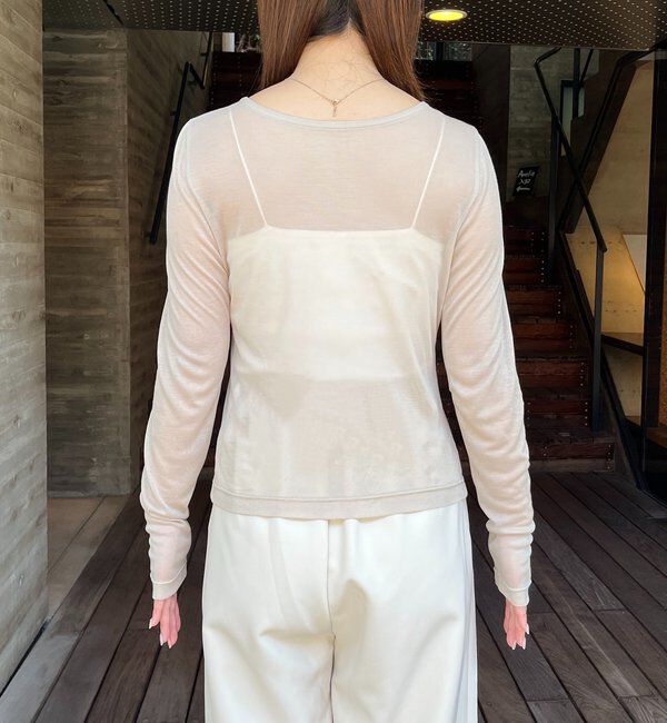  「【WEB限定/セットアイテム】クロスビスチェ&times;シアーカーディガン」|Tシャツ・カットソー|