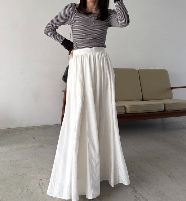  「【低身長サイズあり】ランダム切替フレアスカート」|スカート|