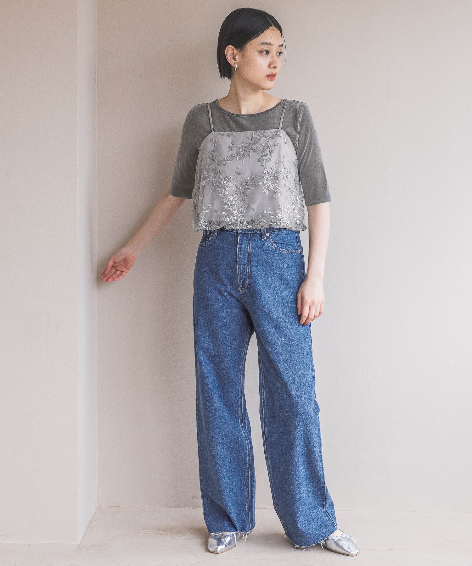  「Apb ストレートデニムパンツ」|デニム|