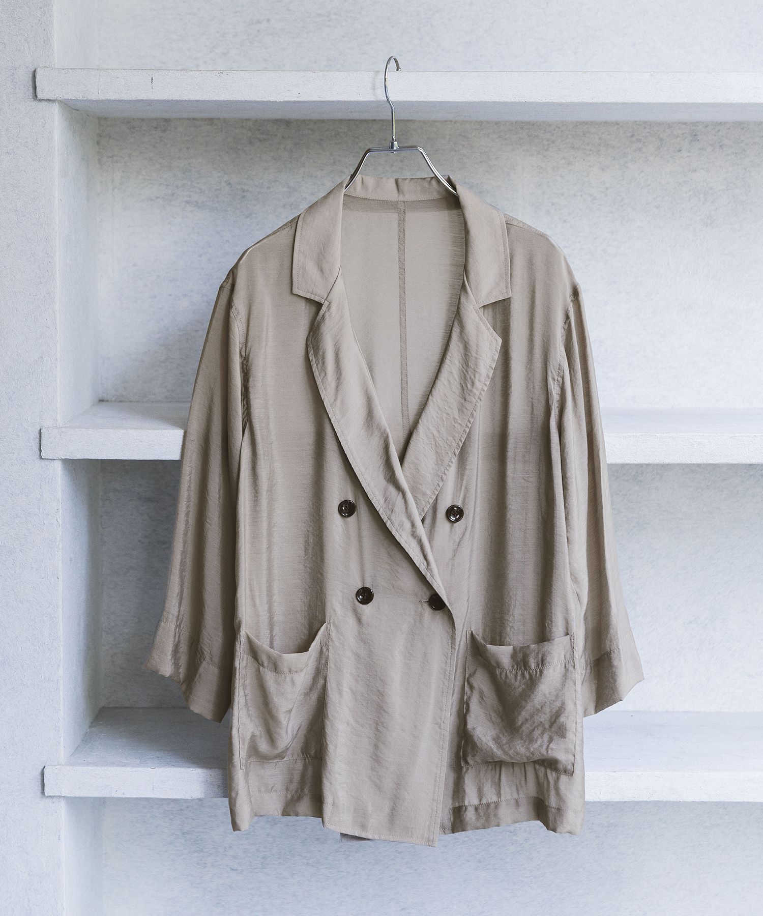 A part by 「レーヨンナイロンシアーシャツジャケット」|テーラードジャケット|