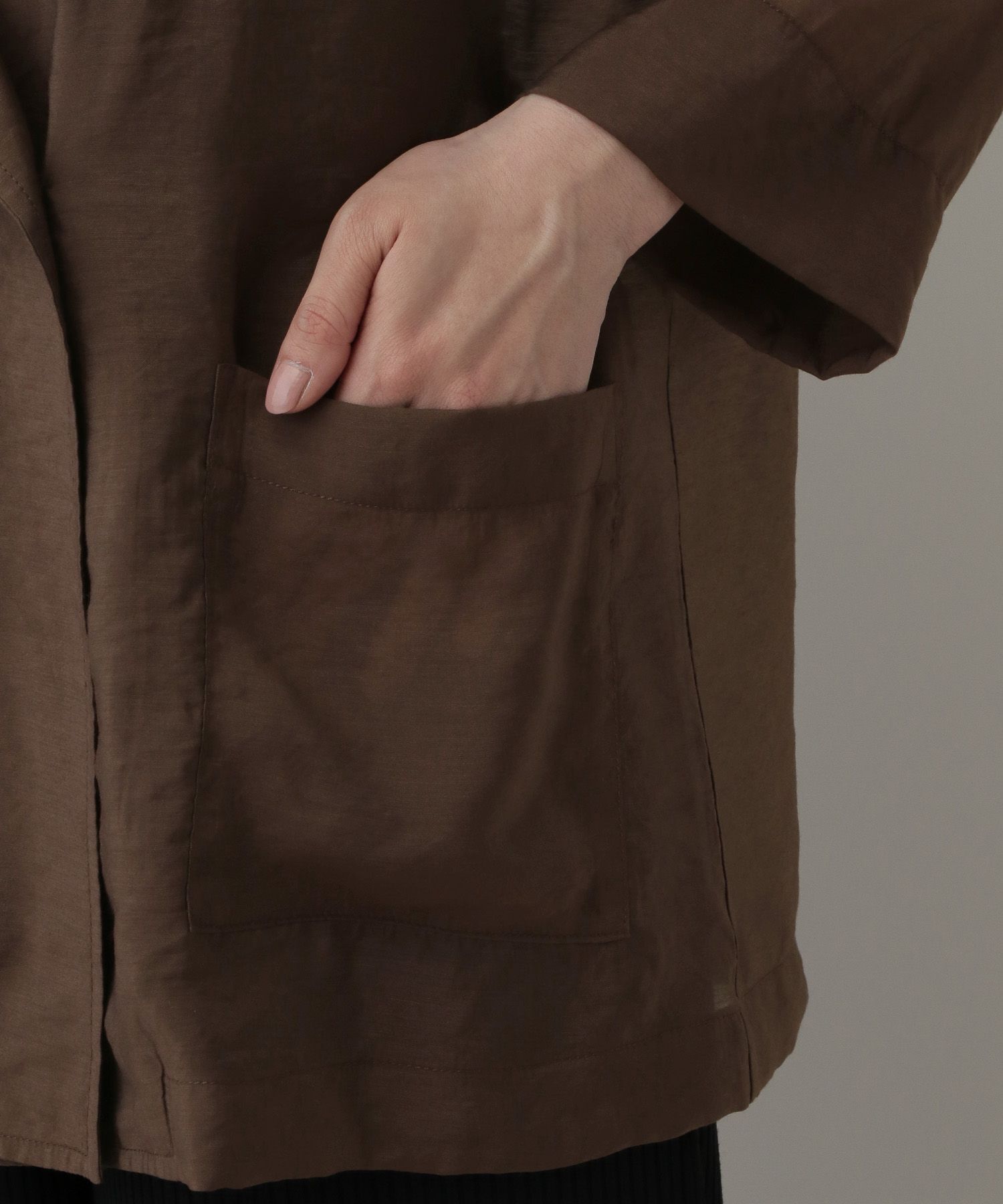 A part by 「レーヨンナイロンシアーシャツジャケット」|テーラードジャケット|