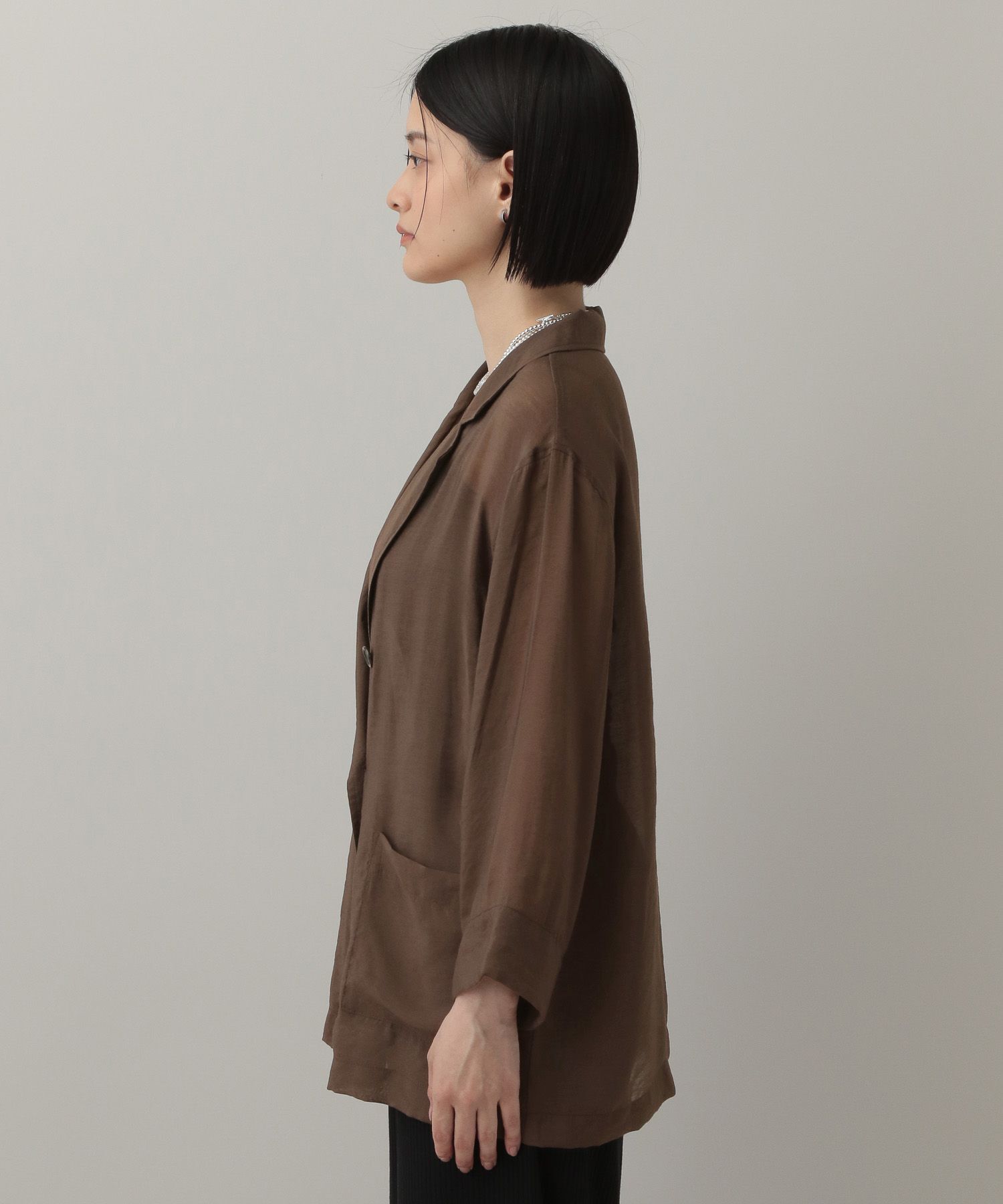 A part by 「レーヨンナイロンシアーシャツジャケット」|テーラードジャケット|