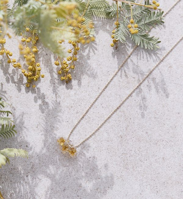 collex「【HARIO Lampwork Factory】ネックレス ひとふさのミモザ」|ネックレス|イエロー