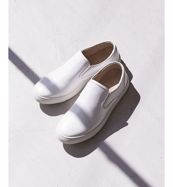 ABAHOUSE「【定番】ネオレザー ローカット スリッポン/スニーカー」|スニーカー|