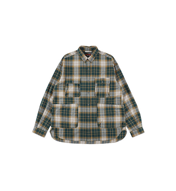 ABAHOUSE「【NANGA/ナンガ】FADE TARTAN CHECK CAMP SHIRT/」|シャツ・ブラウス|イエロー系その他1