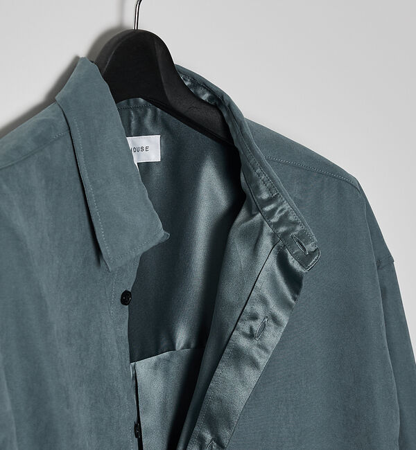 ABAHOUSE「スエードタッチ オーバーサイズ レギュラーカラーシャツ」|シャツ・ブラウス|