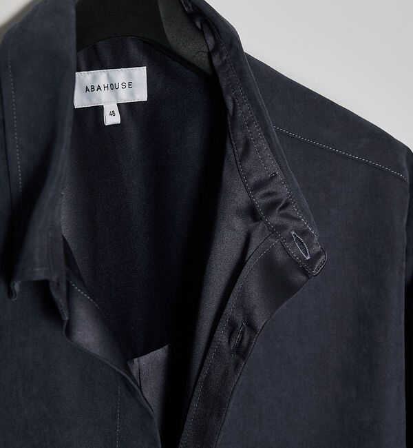 ABAHOUSE「スエードタッチ オーバーサイズ レギュラーカラーシャツ」|シャツ・ブラウス|