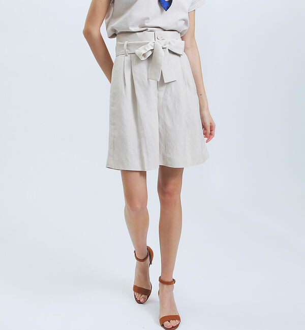 Rouge vif「リネンショートパンツ」|その他|アイボリー