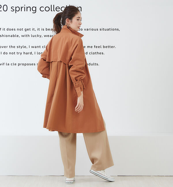 Rouge vif「バックギャザーミドルコート」|トレンチコート|